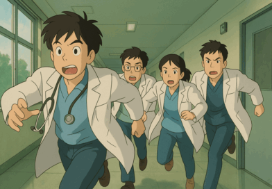 Runaway first year resident and senior residents going to catch him