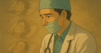 A doctor thinking about death